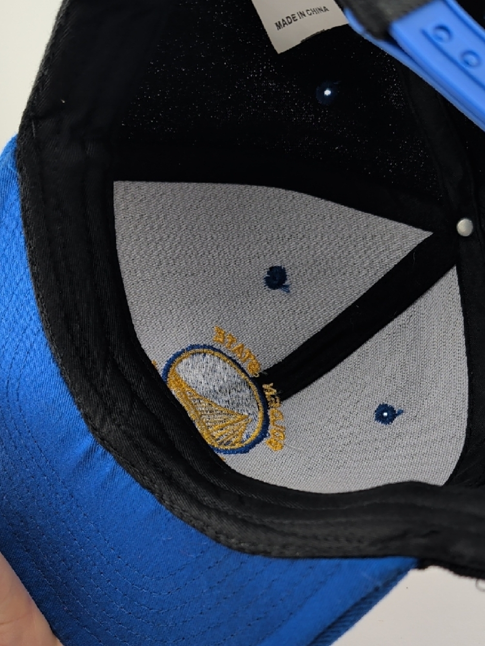 Golden State Warriors Black & Royal Blue Snapback Hat - Picture 8 of 9
